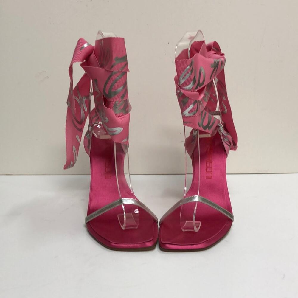 Bruno Frisoni Made in Italy Pink Satin Sandal - Picture 2 of 5